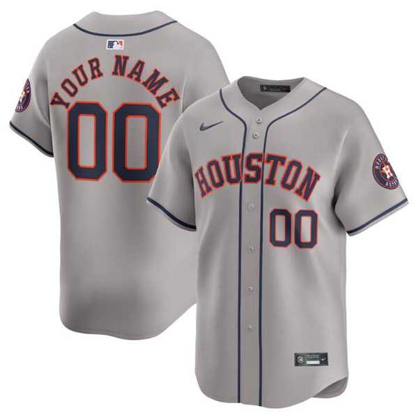 Men's Houston Astros Customized Gray 2024 Away Limited Stitched Baseball Jersey,We sell and wholesale Men's Houston Astros Customized Gray 2024 Away Limited Stitched Baseball Jersey on line form chian!